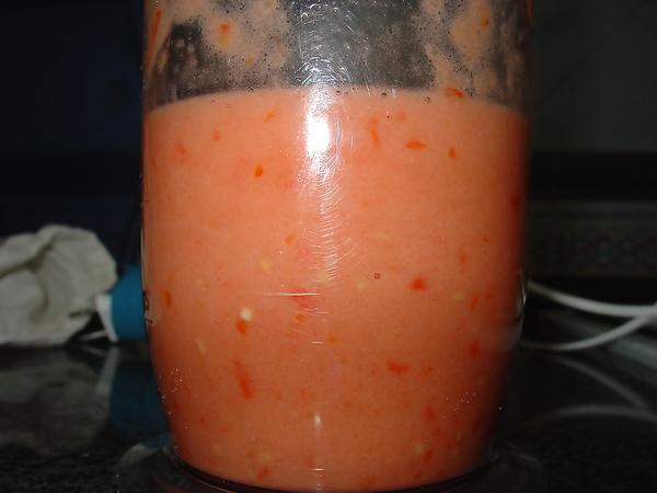 Os Ingredientes Depois de Triturados